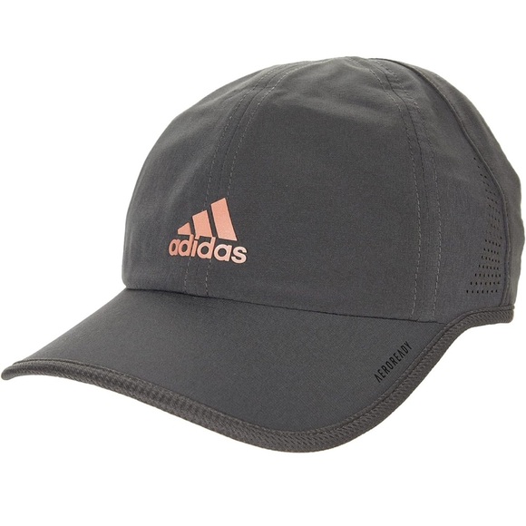 Adidas Woman’s Grey With Pink Logo Relaxed Adjustable Performance Baseball Cap - Picture 1 of 8